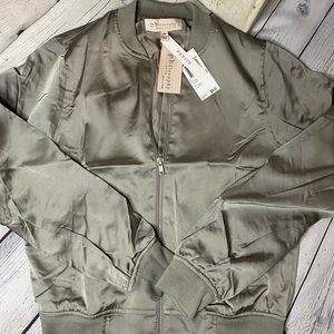 NWT. Grey Satin Philosophy Jacket